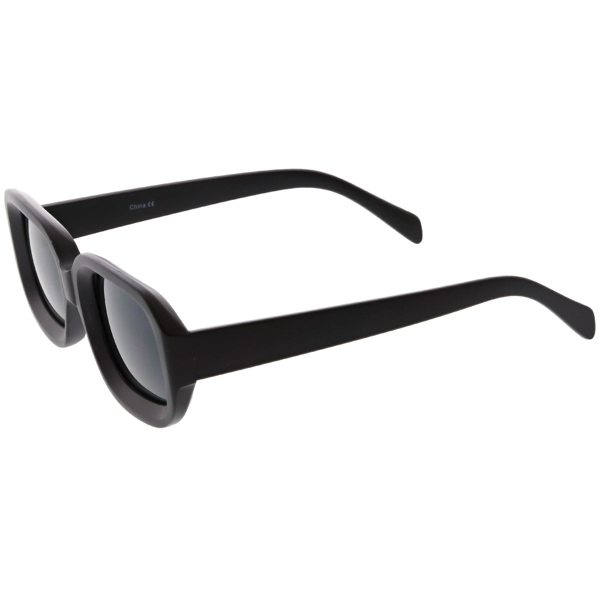 Retro Bold Deep Inset Rectangle Flat Lens Sunglasses C525