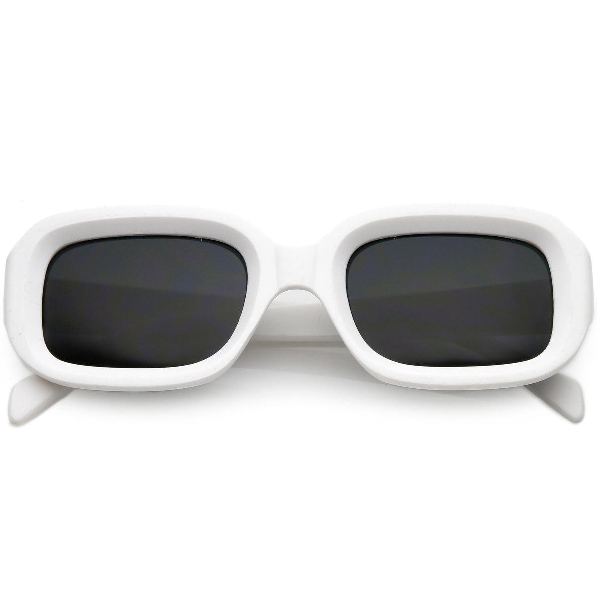 Retro Bold Deep Inset Rectangle Flat Lens Sunglasses C525