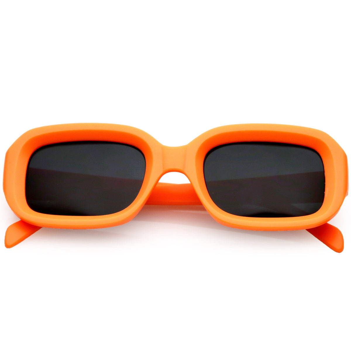 Retro Bold Deep Inset Rectangle Flat Lens Sunglasses C525