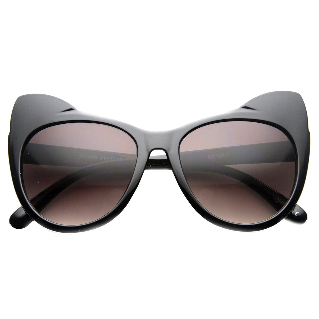 Women's Oversize Cat Eye Ear Tip Sunglasses 9692