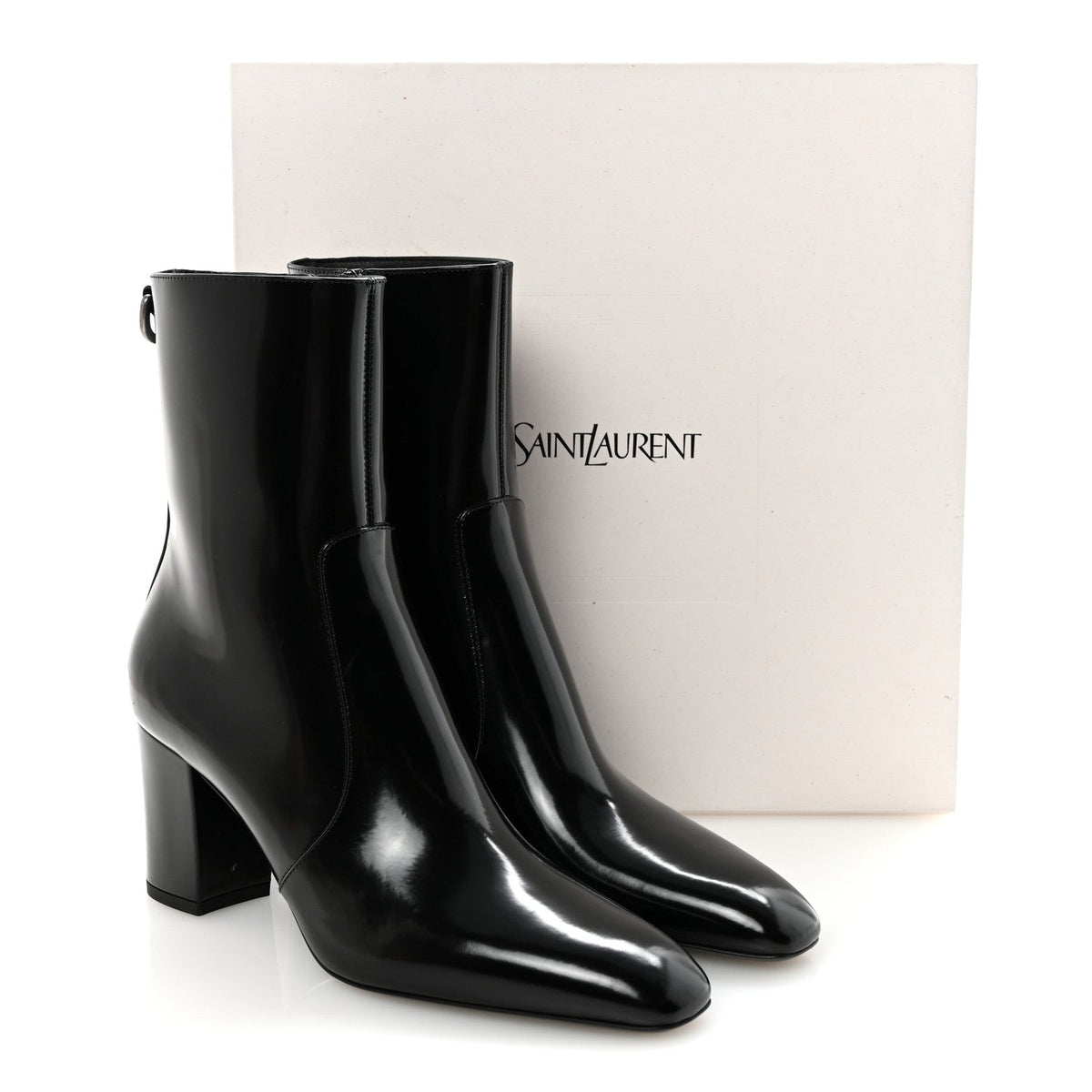 Vitello Marilyn Betty 70 Ankle Zip Boots 36.5 Black