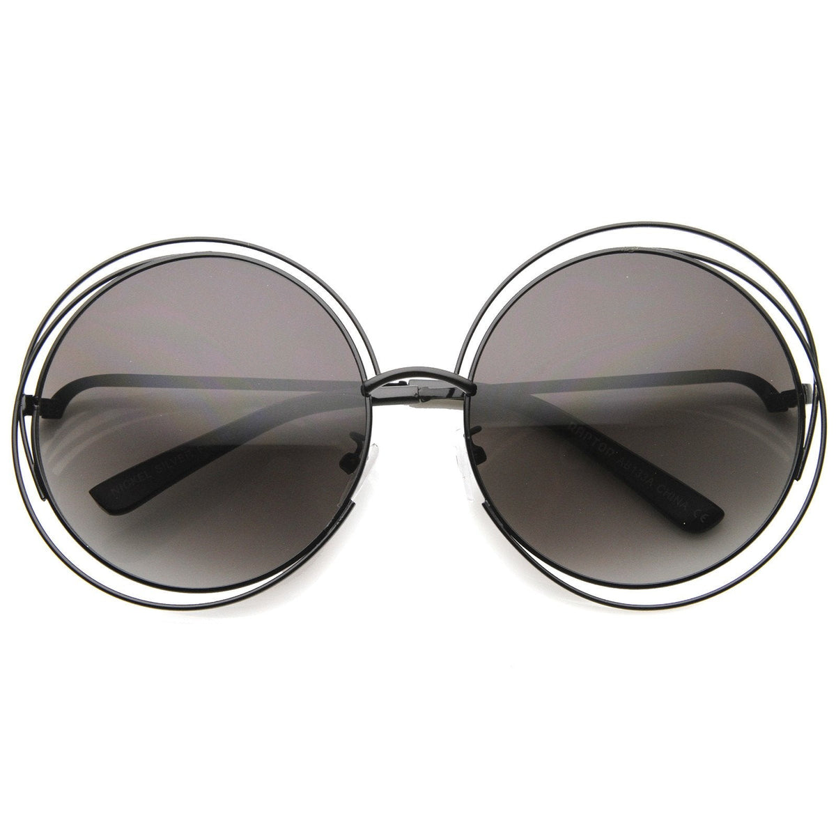 Indie Retro Dual Metal Round Mirrored Lens Sunglasses 9621