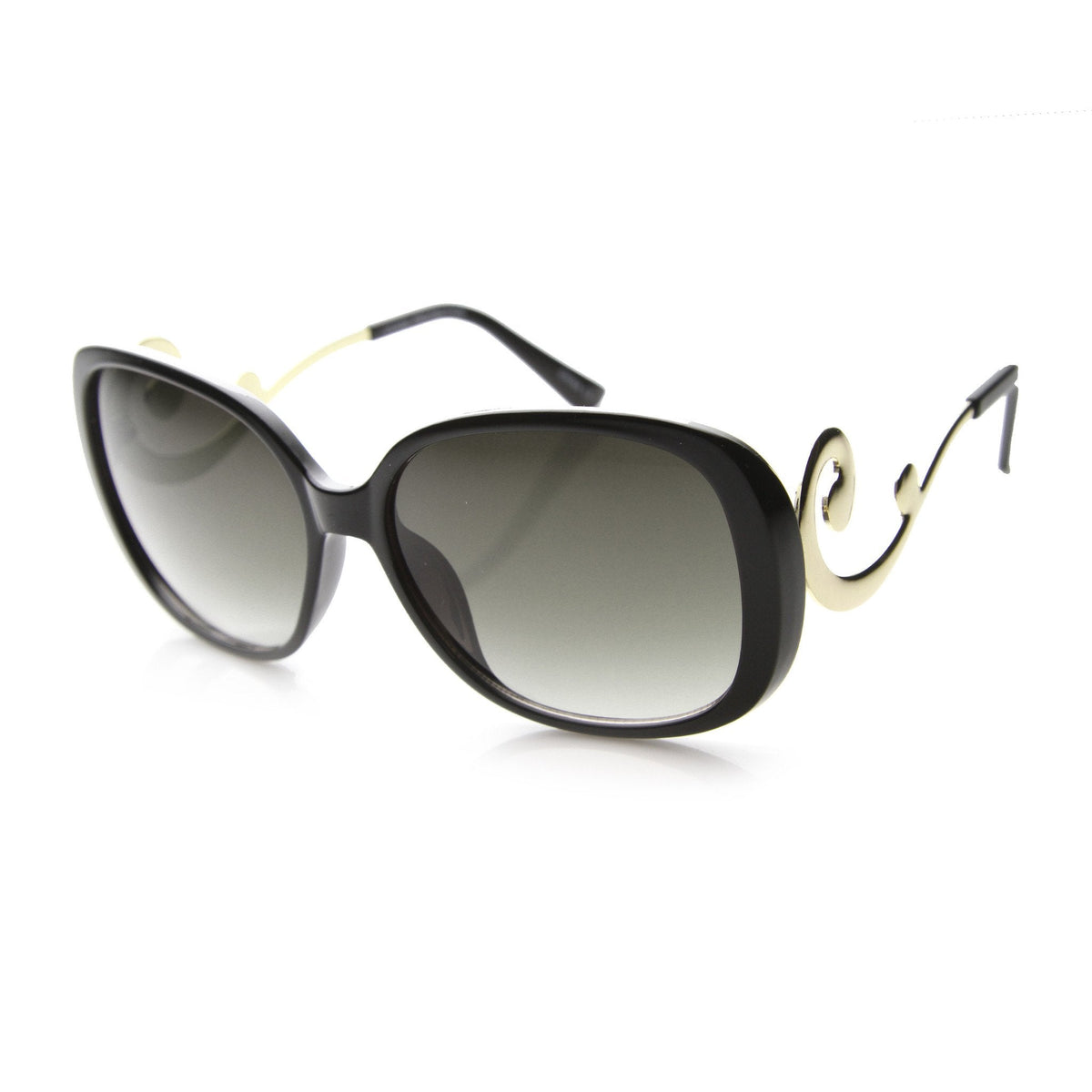 Women's Square Sunglasses With Swirl Temples 9774