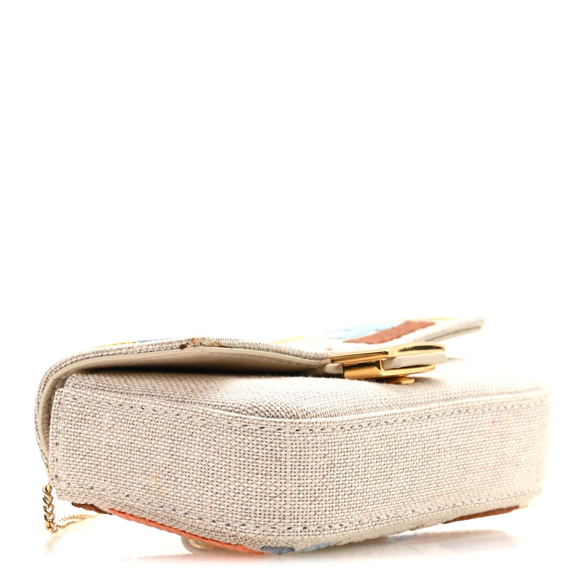 Kuban Canvas FF Embroidered Nano Baguette Charm Grezzo Multicolor