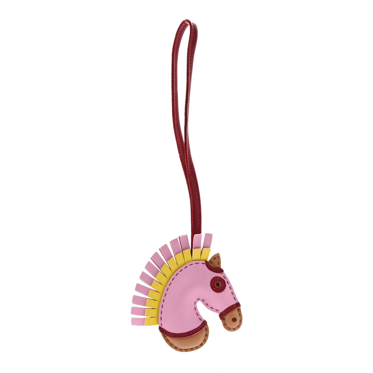 Milo Lambskin Geegee Camail Bag Charm Mauve Sylvestre Chai Lime Rouge Grenat