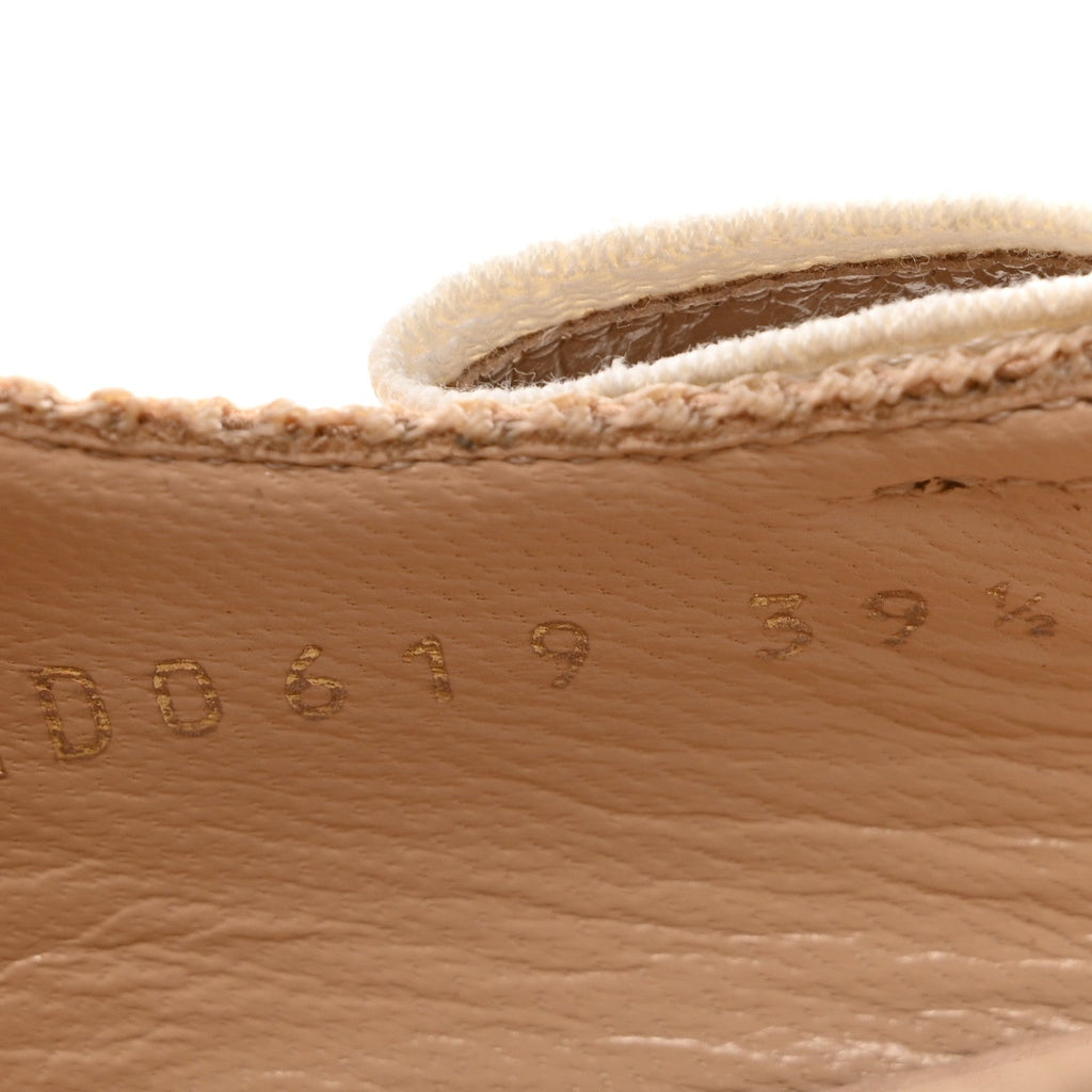 Technical Canvas Ribbon J'Adior Slingback 100mm Pumps 39.5 Powder Nude