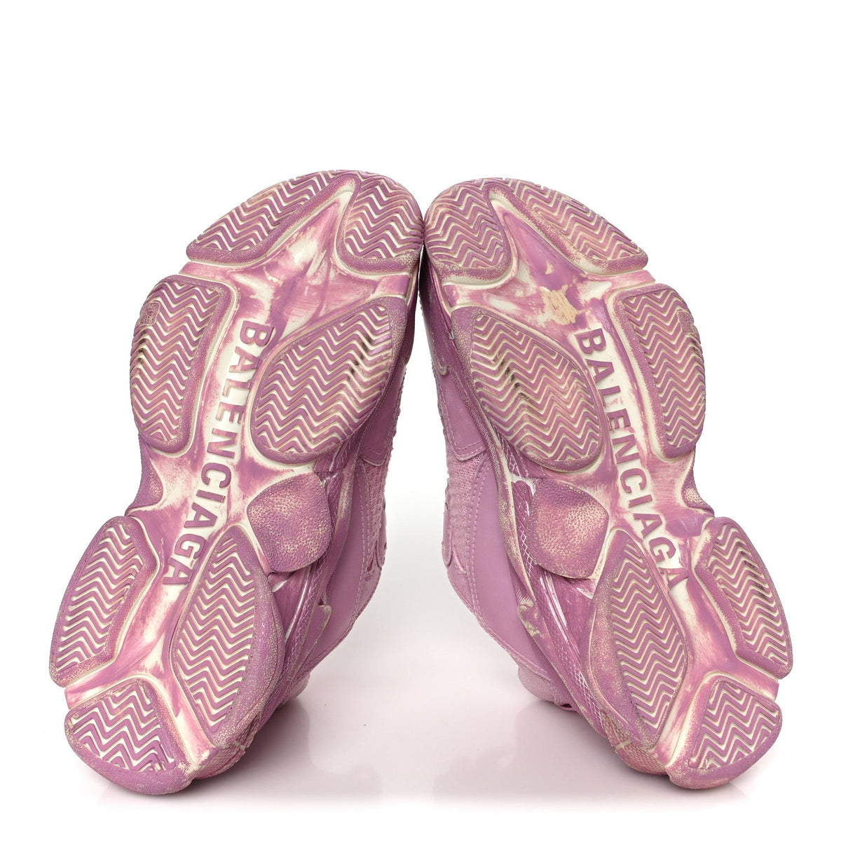 Fabric Mesh Distressed Womens Triple S Sneakers 36 Pink