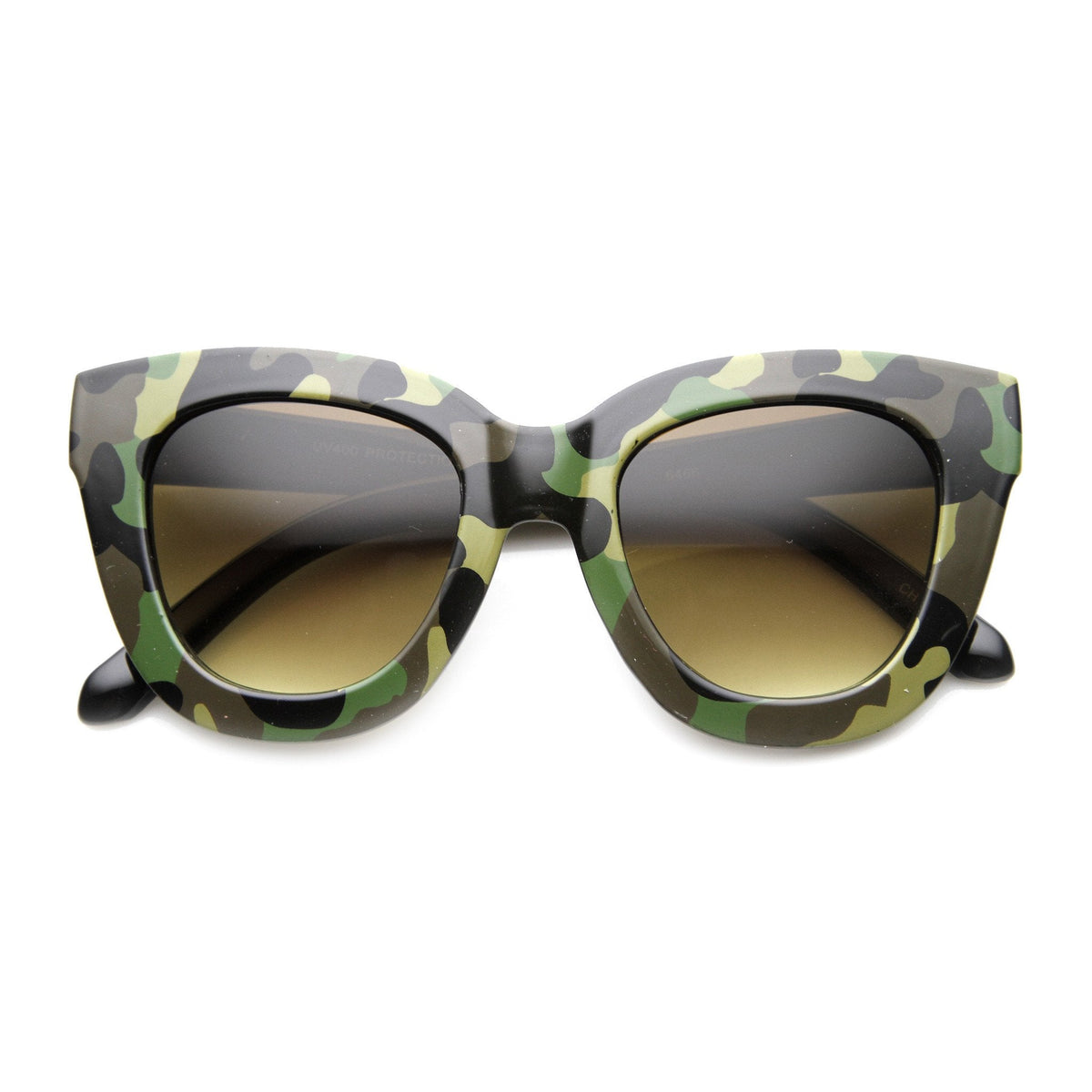 Women's Retro Oversize Block Frame Cat Eye Sunglasses 9784