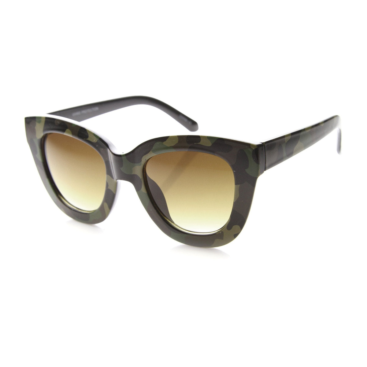 Women's Retro Oversize Block Frame Cat Eye Sunglasses 9784