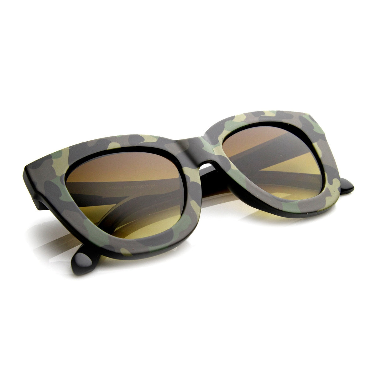 Women's Retro Oversize Block Frame Cat Eye Sunglasses 9784