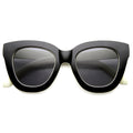 Women's Retro Oversize Block Frame Cat Eye Sunglasses 9784