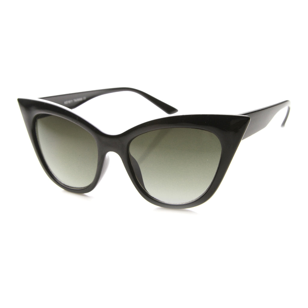 Women's Vintage Era High Pointed Oversize Cat Eye Sunglasses 9780