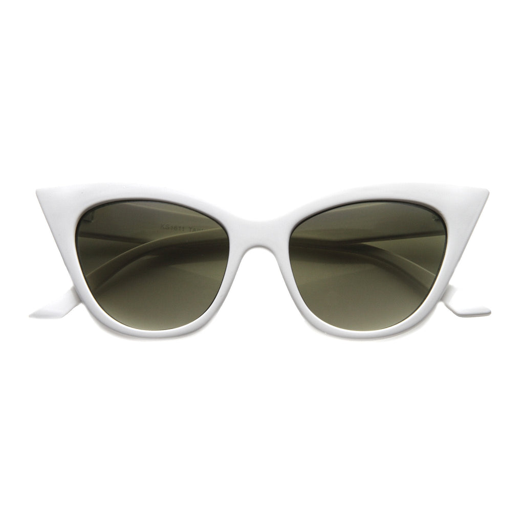 Women's Vintage Era High Pointed Oversize Cat Eye Sunglasses 9780