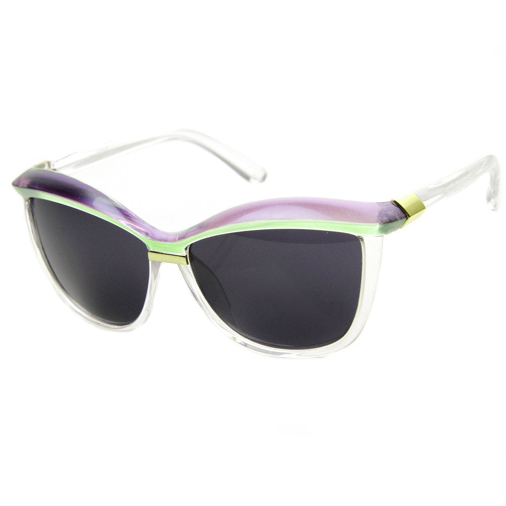 Retro 1970's Womens Oversize Eyebrow Cat Eye Sunglasses 9193