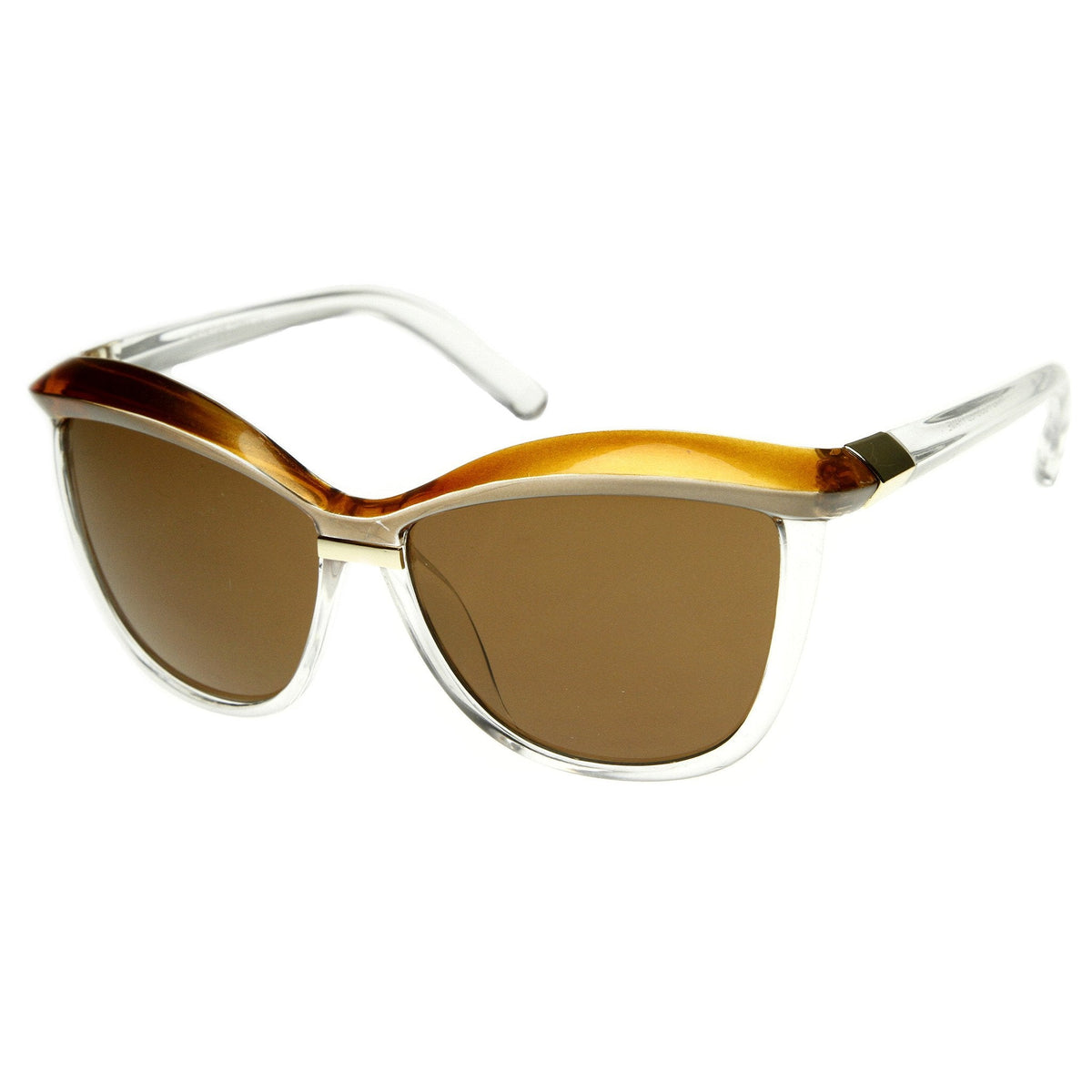 Retro 1970's Womens Oversize Eyebrow Cat Eye Sunglasses 9193