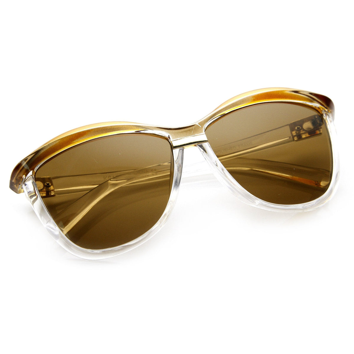 Retro 1970's Womens Oversize Eyebrow Cat Eye Sunglasses 9193