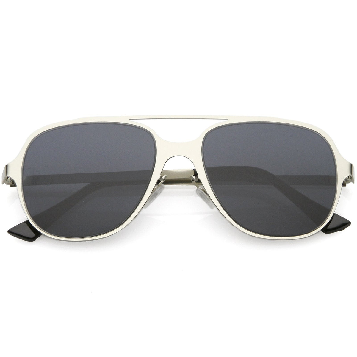 Retro Modern Minimalist Flat Lens Aviator Sunglasses C311