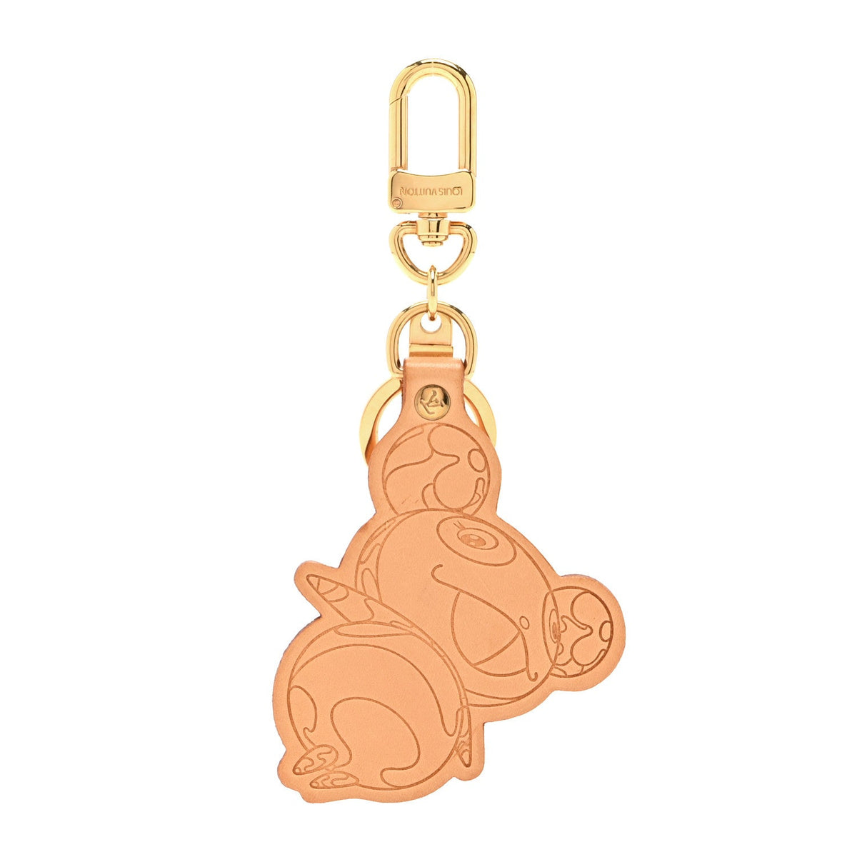 Vachetta Monogram Panda Key Ring Bag Charm