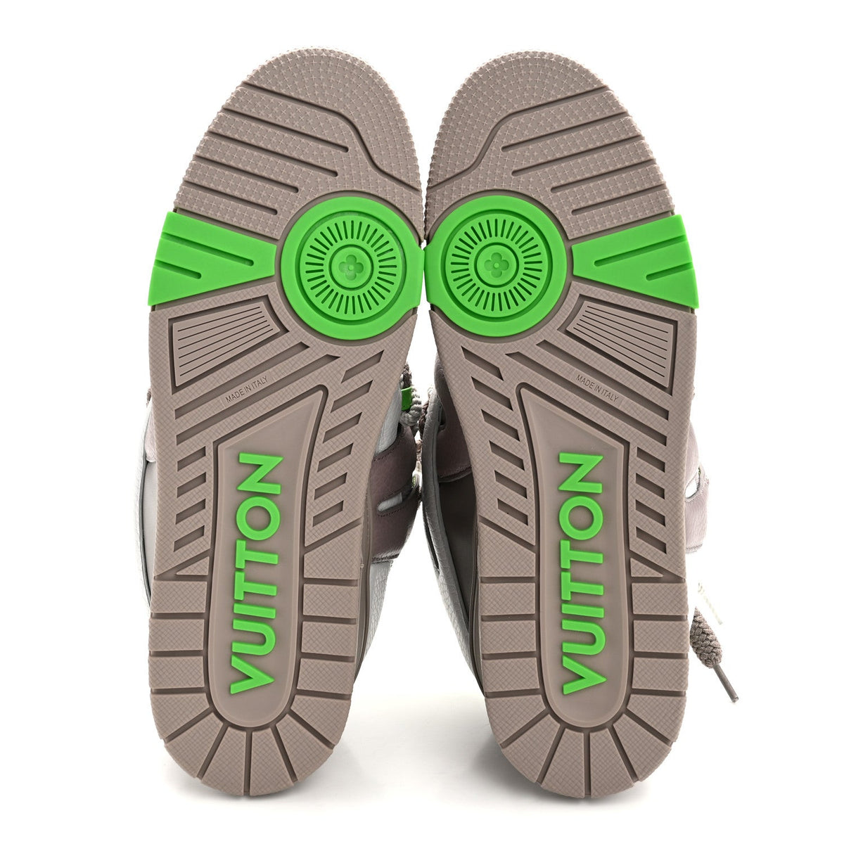 Calfskin Mens LV Skate Sneaker 9 Grey Green