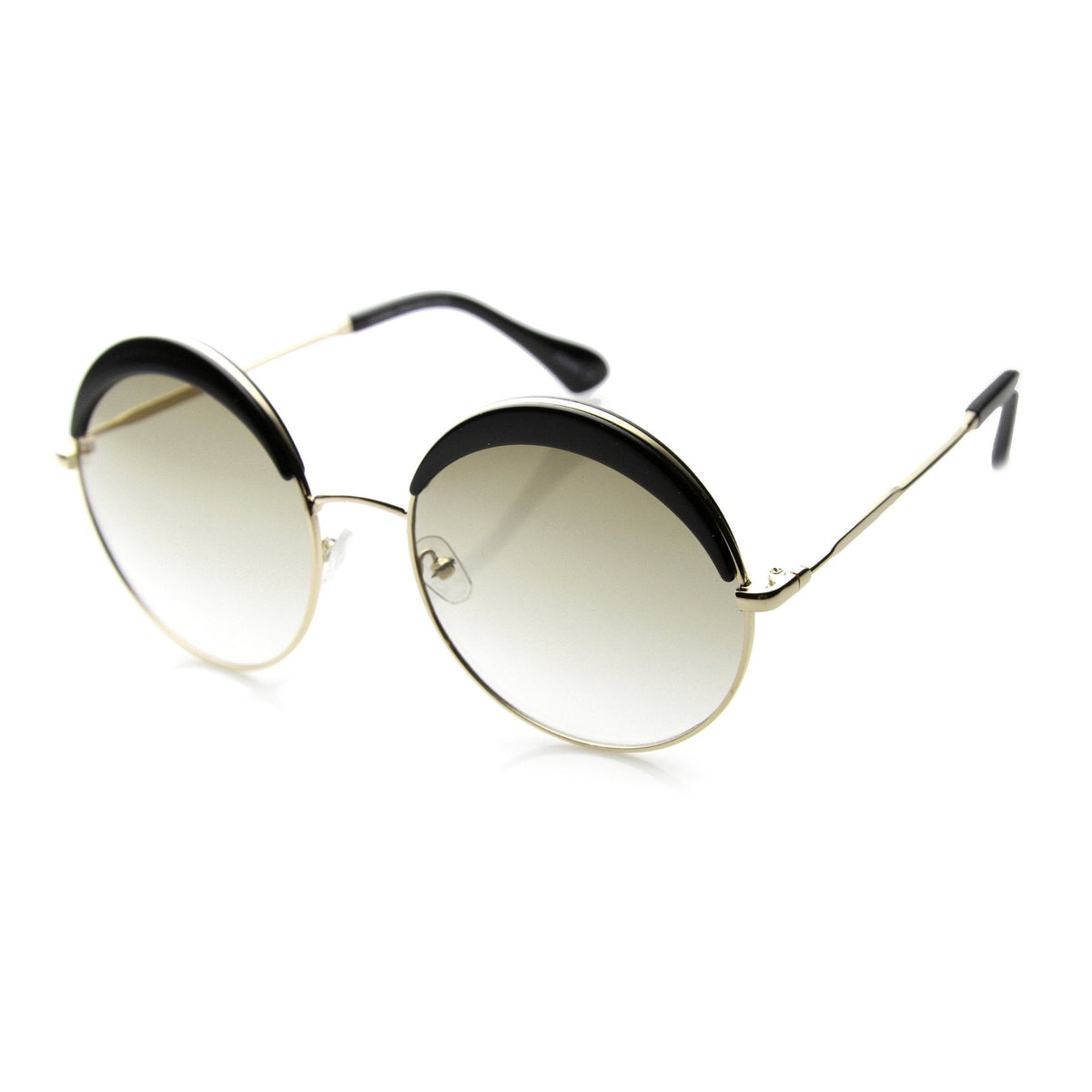Oversize Women's Round Eye Lid Fast Fashion Sunglasses 9789