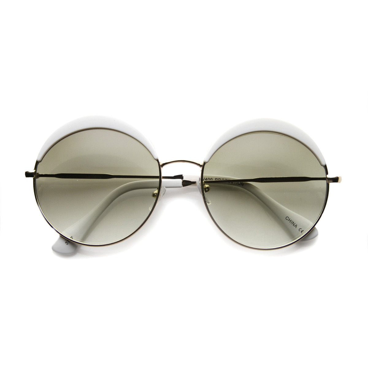 Oversize Women's Round Eye Lid Fast Fashion Sunglasses 9789