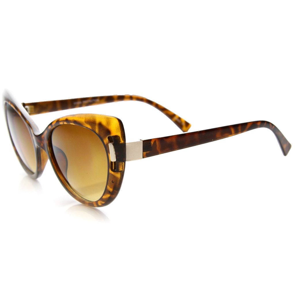 Women's Unique Temple Oversize Cat Eye Sunglasses 9794