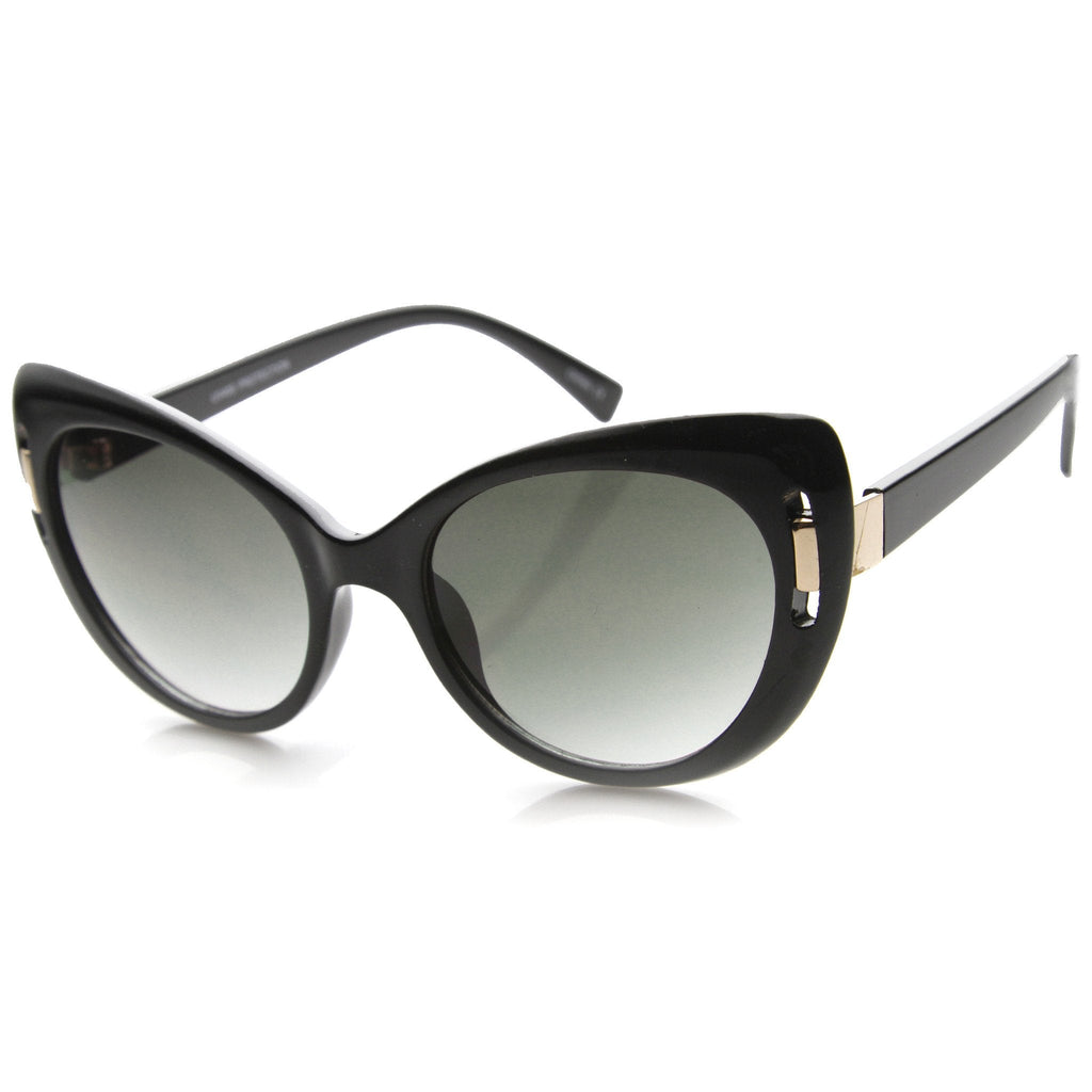 Women's Unique Temple Oversize Cat Eye Sunglasses 9794