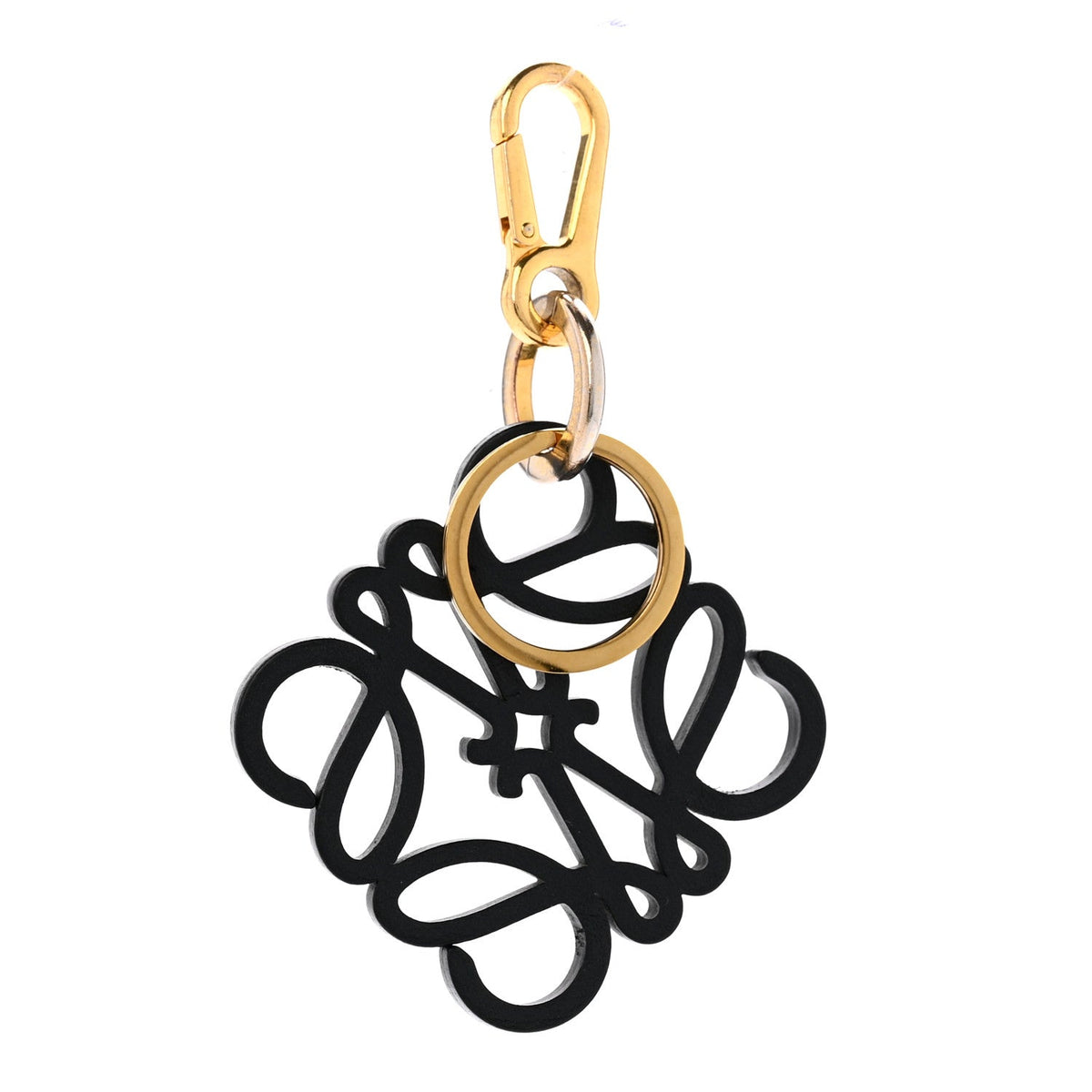 Calfskin Anagram Bag Charm Key Holder Rosemary
