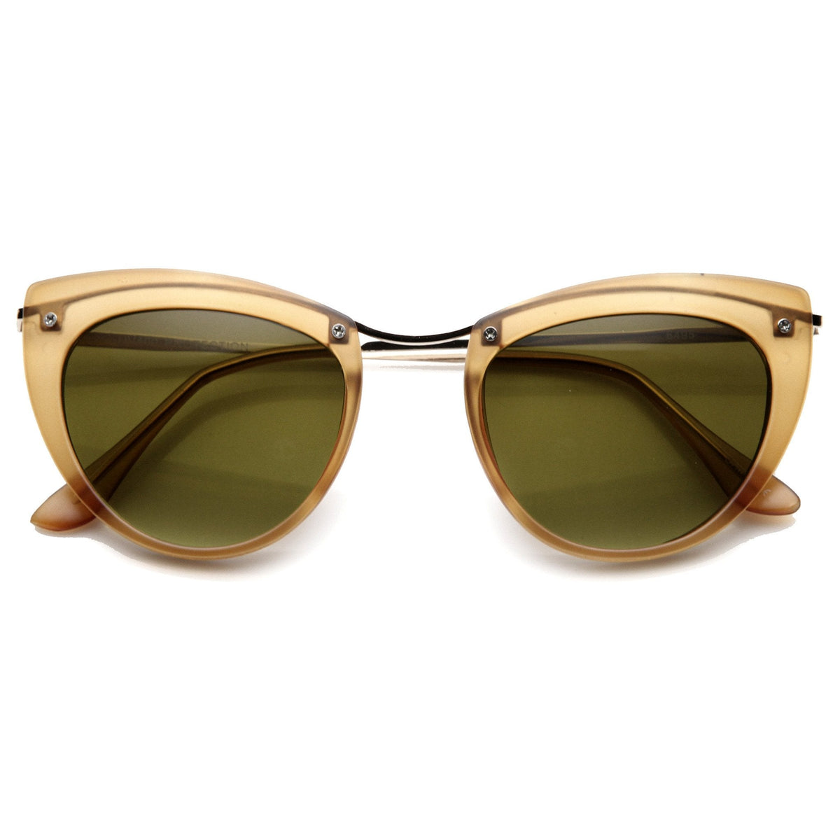 Women's Elegant Cat Eye Sunglasses With Metal Temples 9802