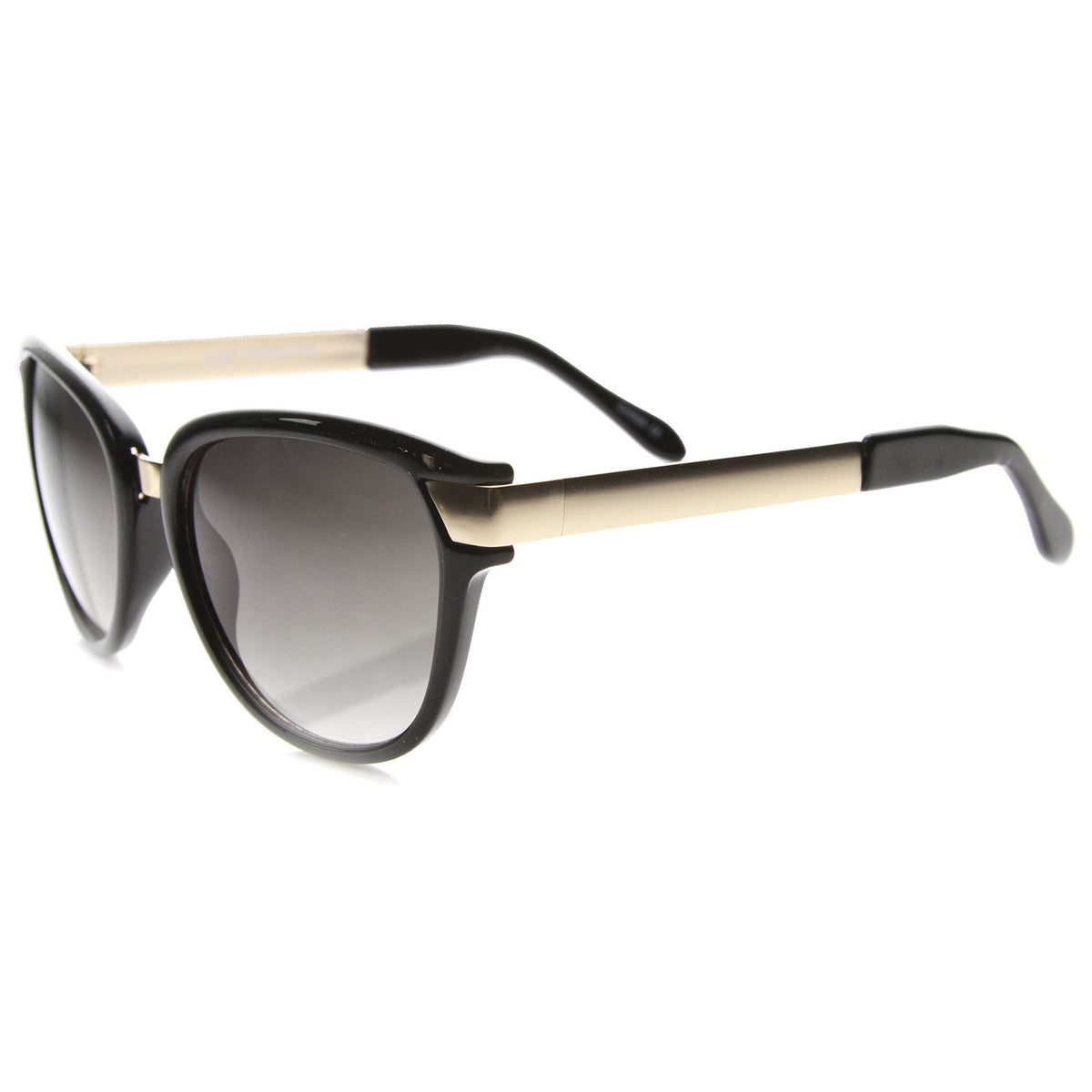 Women's Oversize Cat Eye Sunglasses With Metal Temples 9822