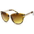 Women's Oversize Cat Eye Sunglasses With Metal Temples 9822