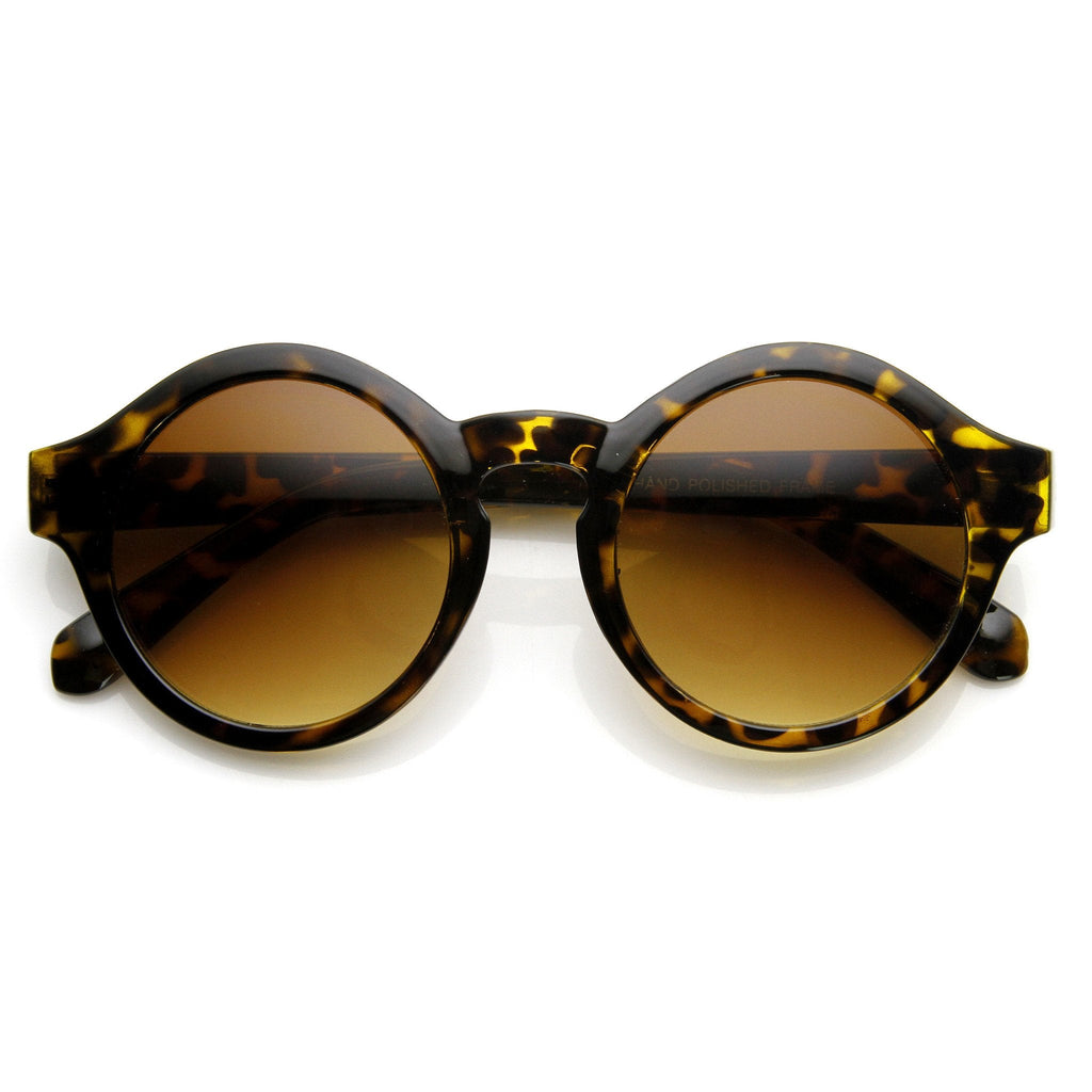 Classic Retro Keyhole Round P3 Frame Sunglasses 9196