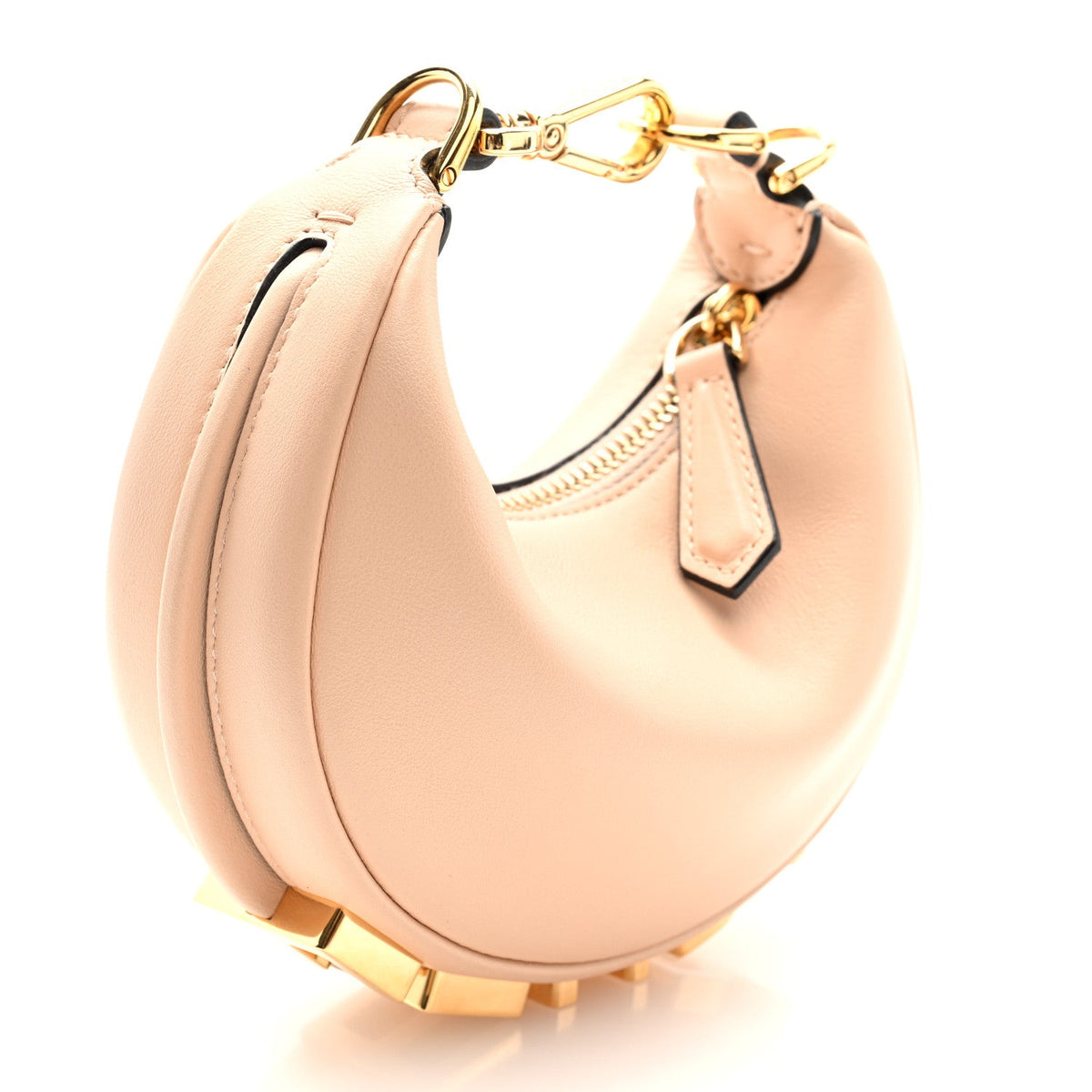 Vitello Grace Matte Nano Fendigraphy Hobo Charm Light Rose