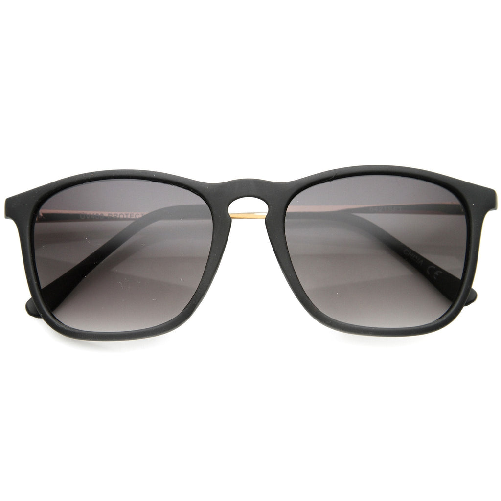 Vintage Inspired Indie Square Metal Temple Sunglasses 9838