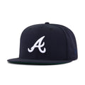 Atlanta Braves Navy Green Bottom New Era 59Fifty Fitted