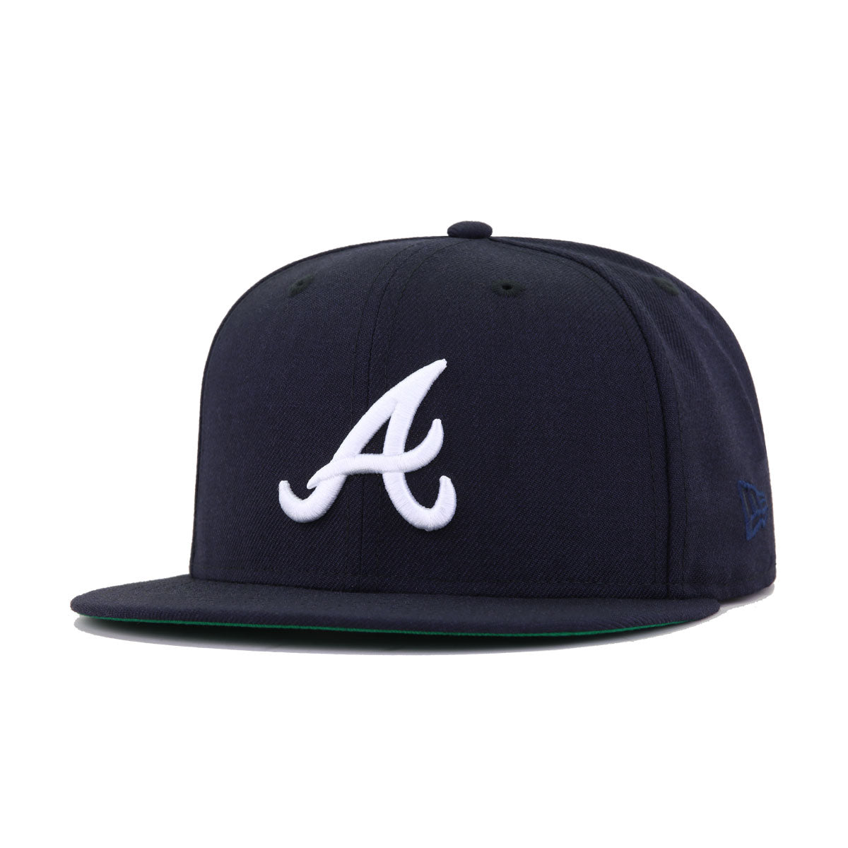 Atlanta Braves Navy Green Bottom New Era 59Fifty Fitted