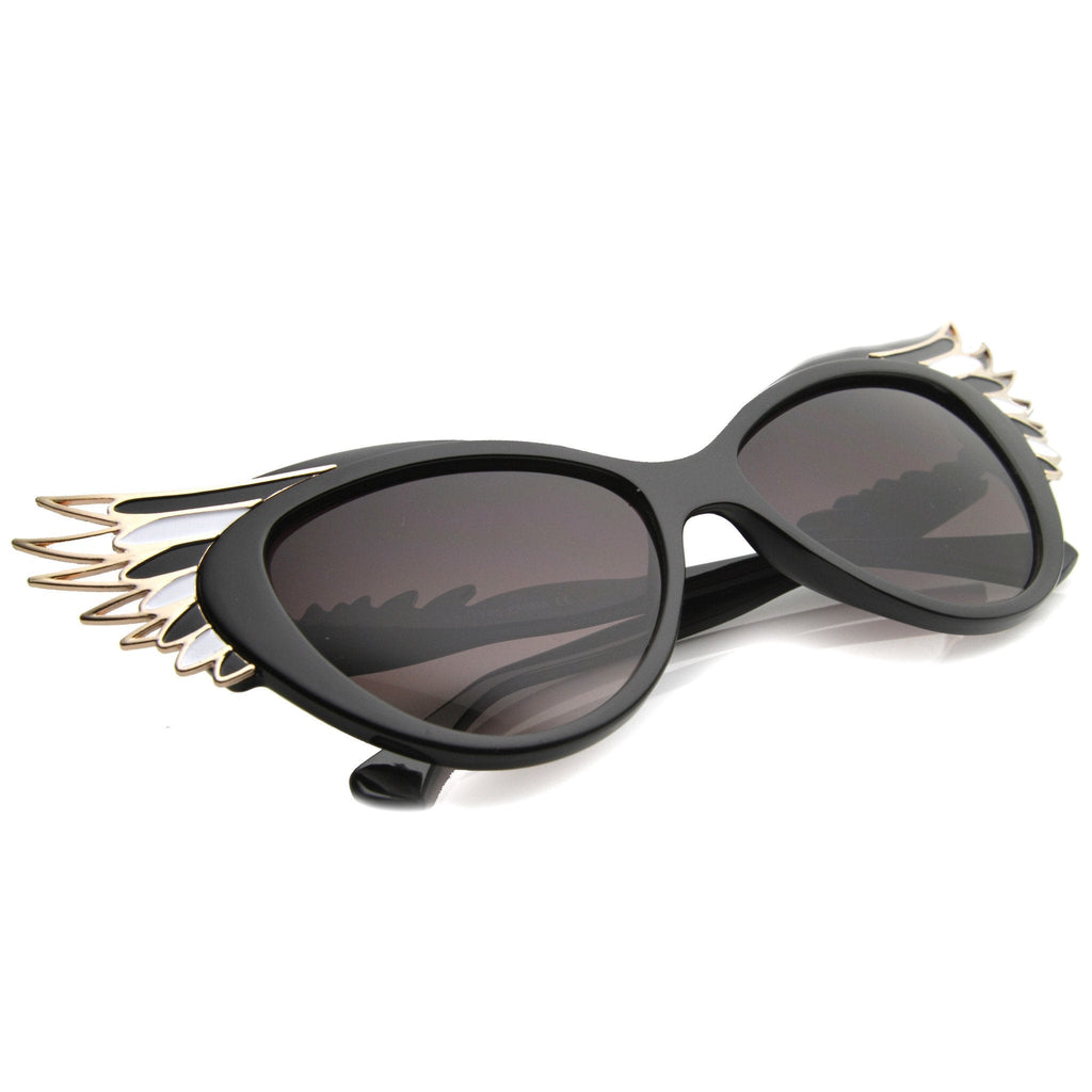 Oversize Women's Cat Eye Wing Tip Sunglasses 9953
