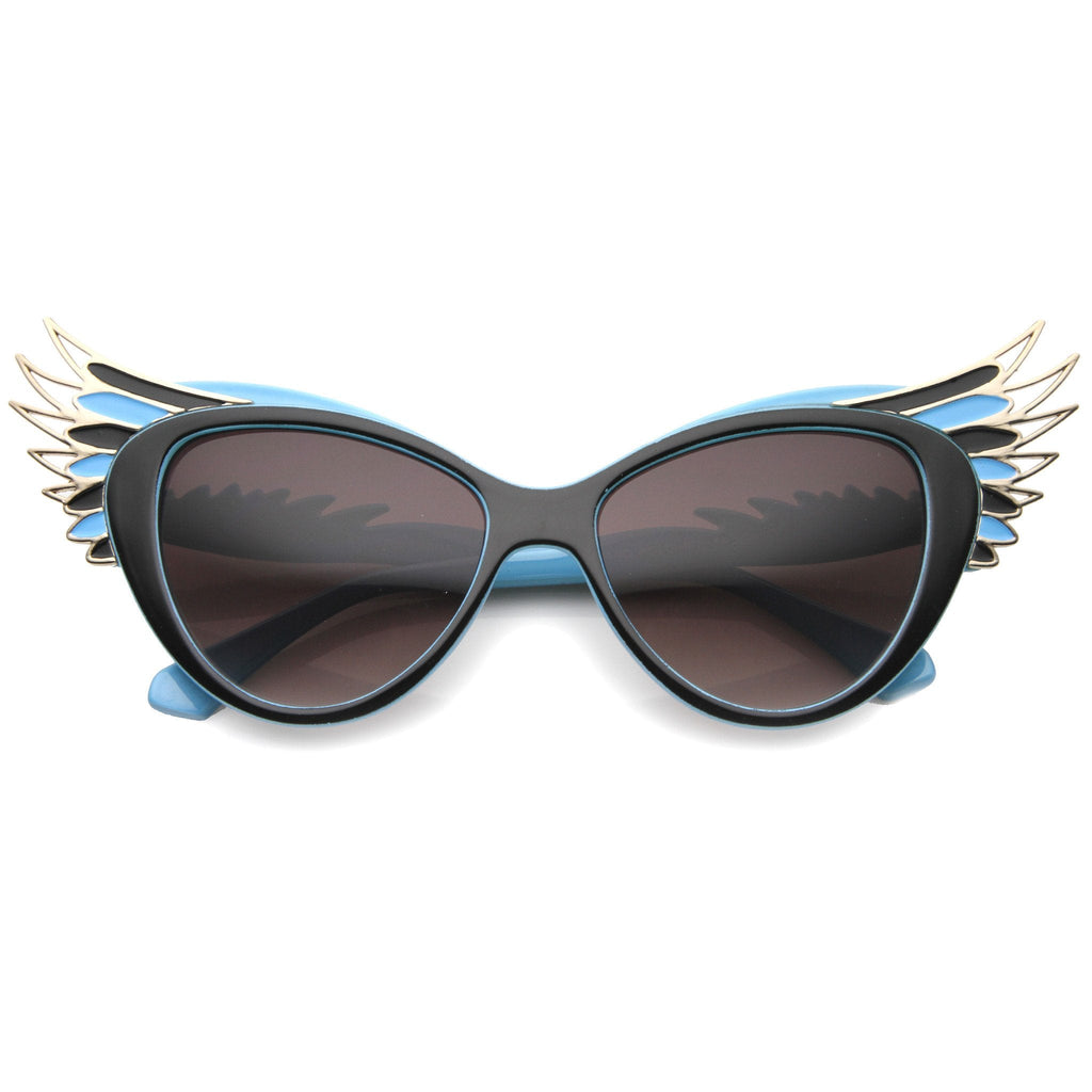 Oversize Women's Cat Eye Wing Tip Sunglasses 9953