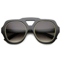Women's High Fashion Bold Frame Square Aviator Sunglasses 9848