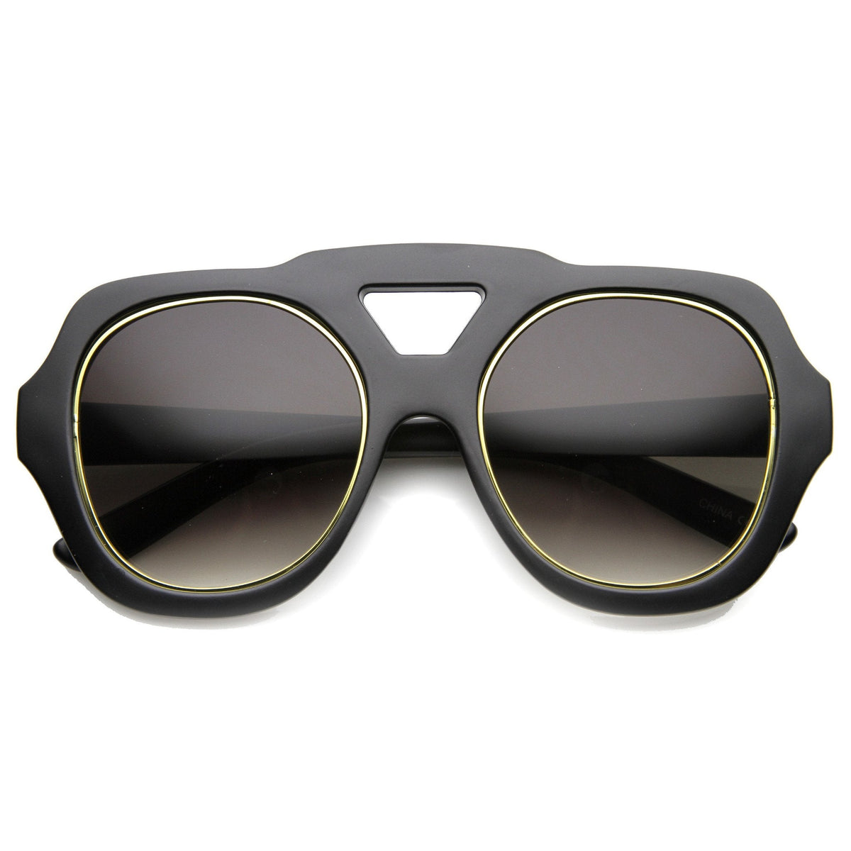 Women's High Fashion Bold Frame Square Aviator Sunglasses 9848
