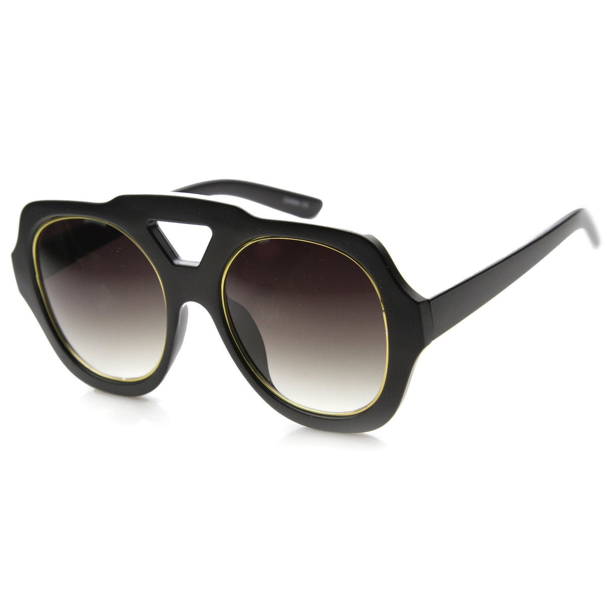 Women's High Fashion Bold Frame Square Aviator Sunglasses 9848