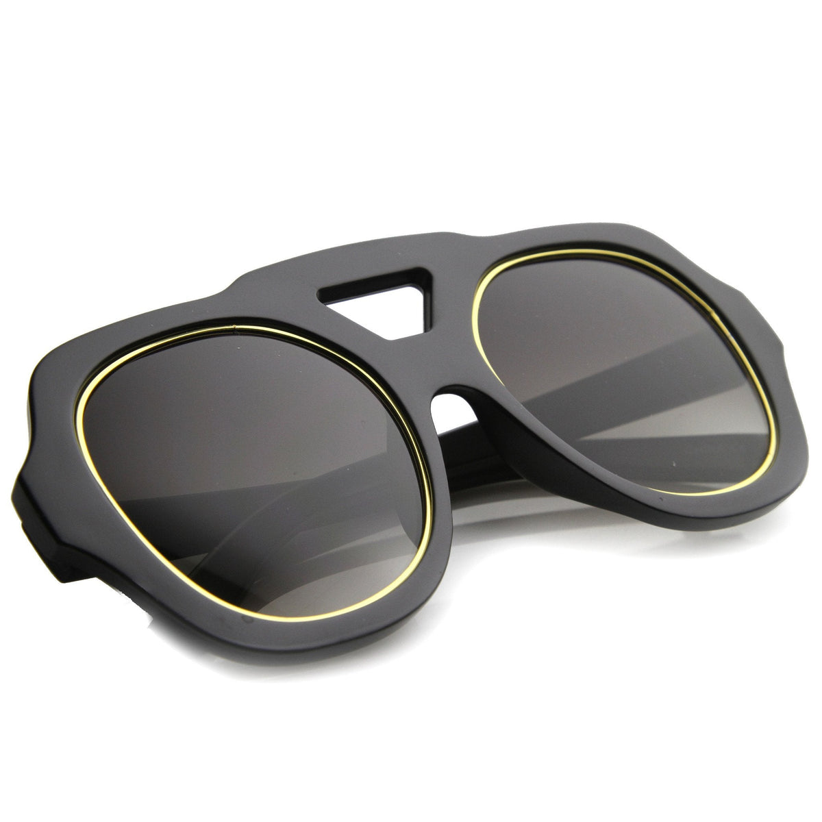 Women's High Fashion Bold Frame Square Aviator Sunglasses 9848