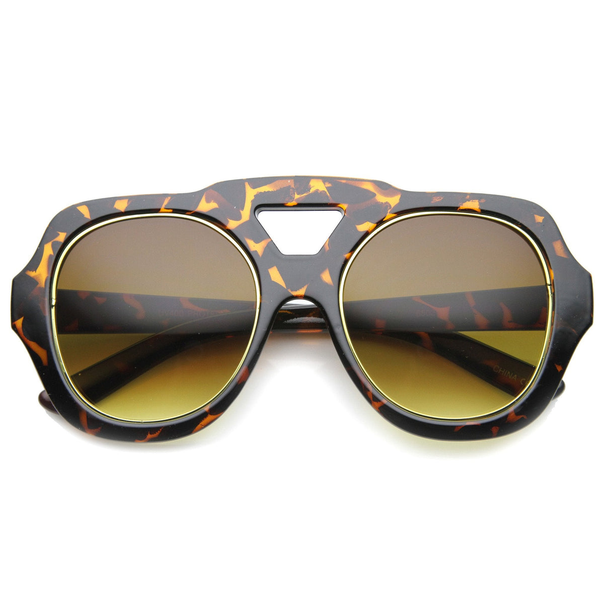 Women's High Fashion Bold Frame Square Aviator Sunglasses 9848