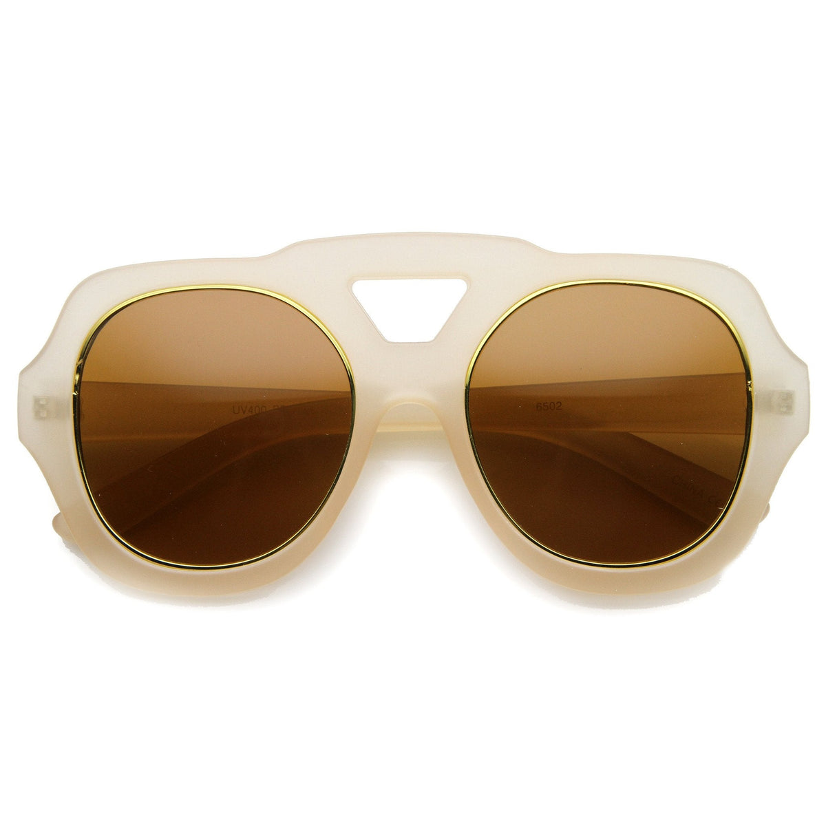 Women's High Fashion Bold Frame Square Aviator Sunglasses 9848