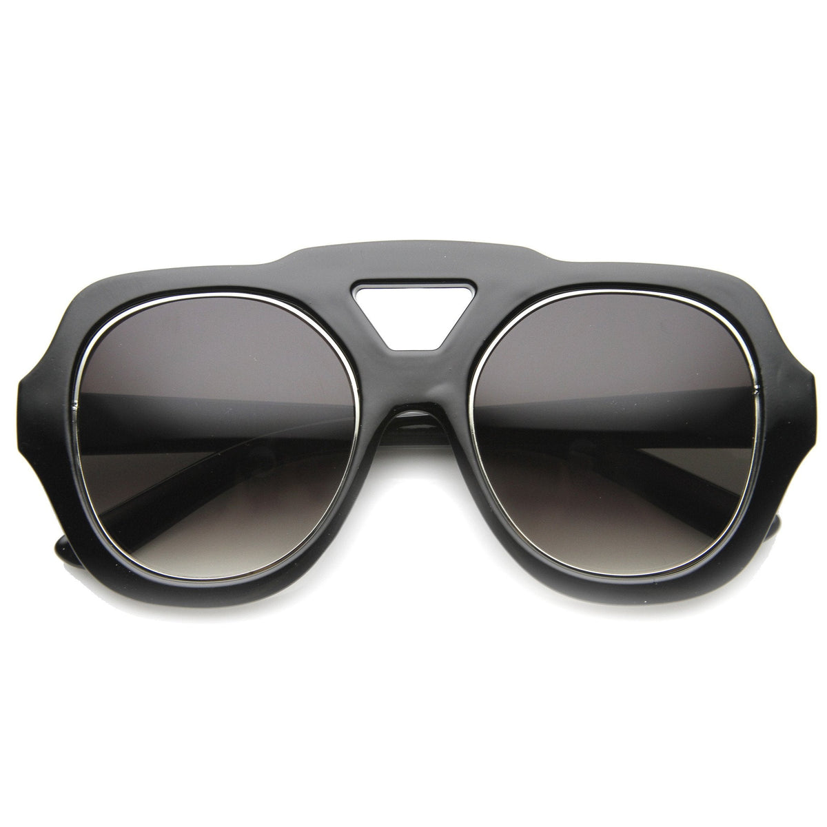 Women's High Fashion Bold Frame Square Aviator Sunglasses 9848