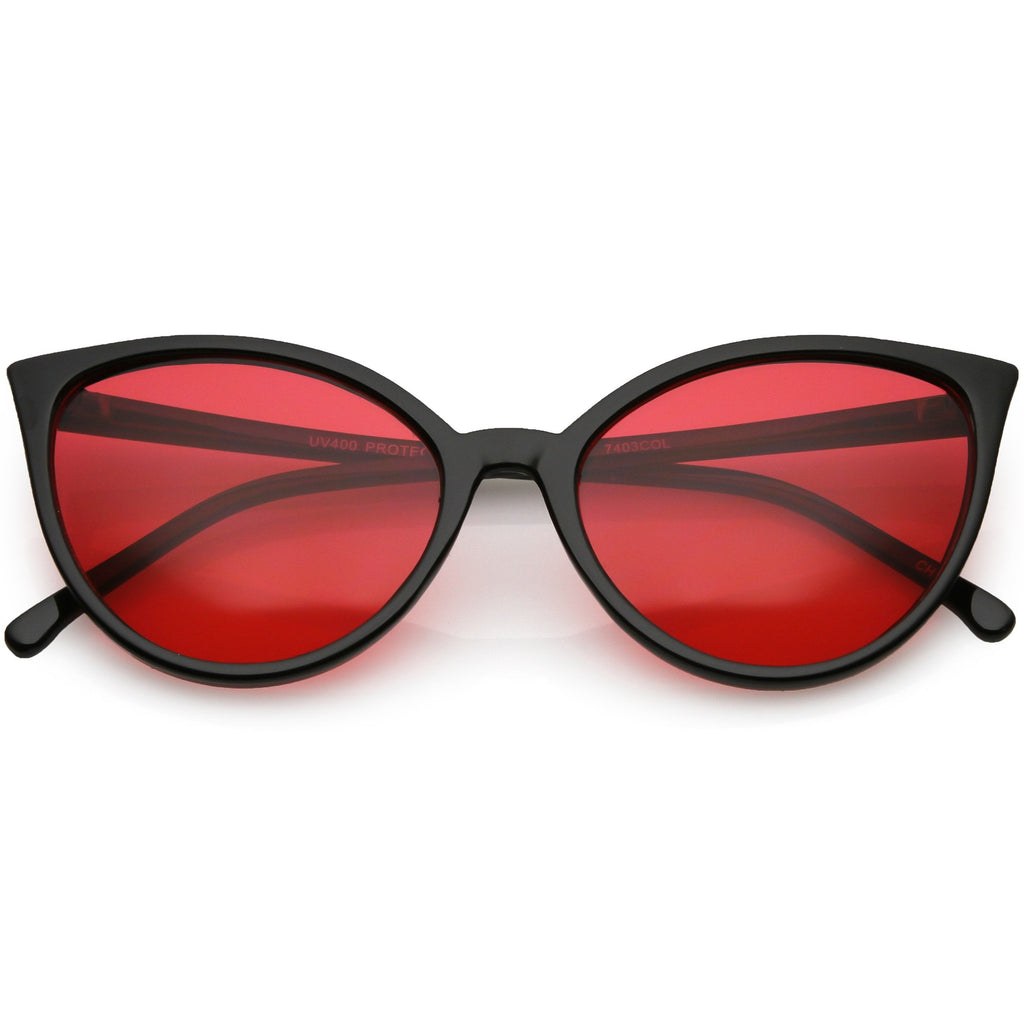 Women's Angular Color Tone Retro Cat Eye Sunglasses C555