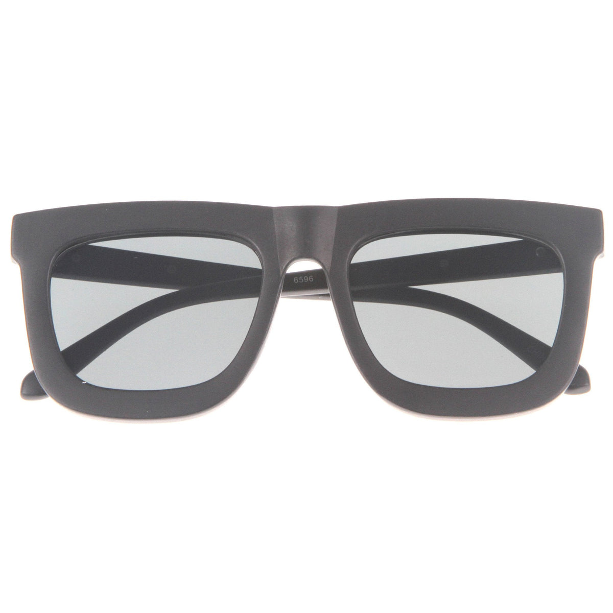 Hipster Fashion Square Flat Front Lens Horned Rim Sunglasses A142