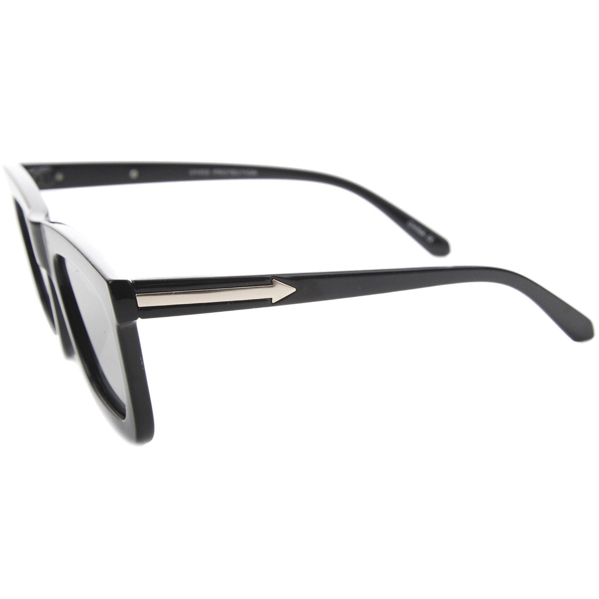 Hipster Fashion Square Flat Front Lens Horned Rim Sunglasses A142