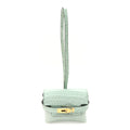 Matte Alligator Festival Kelly Bag Charm Vert D'eau