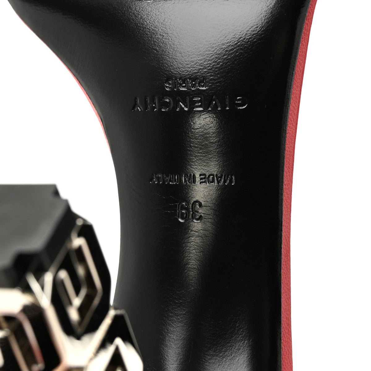 Smooth Nappa G Cube 105mm Sandals 39 Red